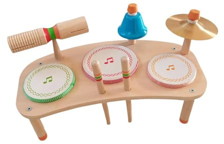 predolo -Schlagzeugset mit Becken, Schlagzeug-Set, Geschenkidee für, fördert die Feinmotorik, Hand-Augen-Koordination, Lernspielzeug,