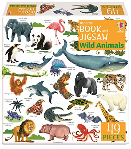 Usborne Book and Jigsaw Wild Animals
