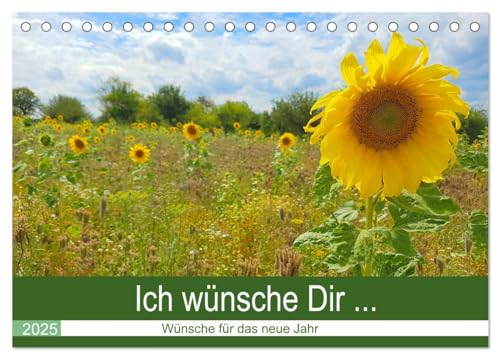 Ich wünsche Dir ... Wünsche für das neue Jahr (Tischkalender 2025 DIN A5 quer), CALVENDO Monatskalender