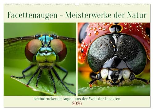 Facettenaugen - Meisterwerke der Natur (Wandkalender 2026 DIN A2 quer), CALVENDO Monatskalender: Beeindruckende Augen aus der Welt der Insekten (CALVENDO Tiere)