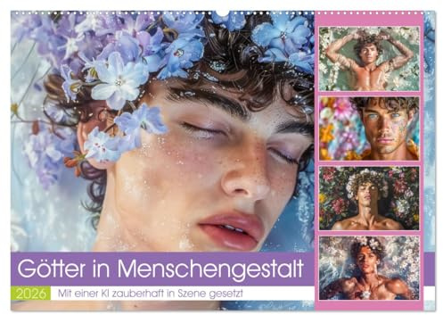 Götter in Menschengestalt (Wandkalender 2026 DIN A2 quer), CALVENDO Monatskalender: Erleben Sie die majestätische Anmut und kraftvolle Präsenz von ... Menschengestalt wirken. (CALVENDO Menschen)