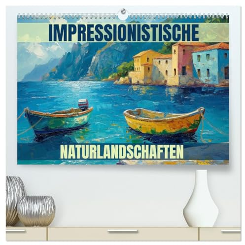Impressionistische Naturlandschaften (hochwertiger Premium Wandkalender 2026 DIN A2 quer), Kunstdruck in Hochglanz: Der Kalender enthält 12 ... aus der ganzen Welt. (CALVENDO Kunst)