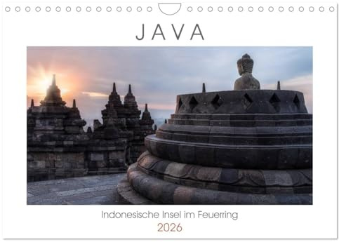 Java, Indonesische Insel im Feuerring (Wandkalender 2026 DIN A4 quer), CALVENDO Monatskalender: Eine fotografische Rundreise durch die faszinierende ... Küsten und aktiven Vulkanen. (CALVENDO Orte)