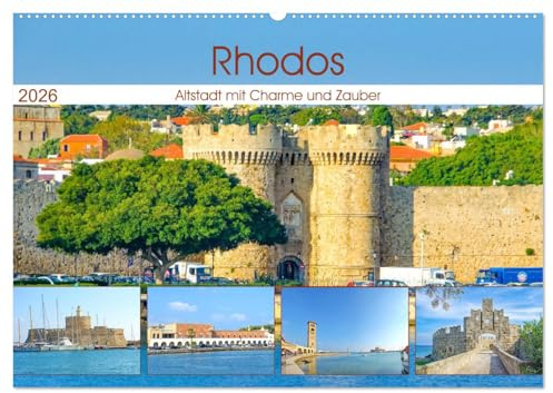 Rhodos - Altstadt mit Charme und Zauber (Wandkalender 2026 DIN A2 quer), CALVENDO Monatskalender: Die Stadt Rhodos - bezaubernde Hauptstadt der griechischen Insel Rhodos. (CALVENDO Orte)