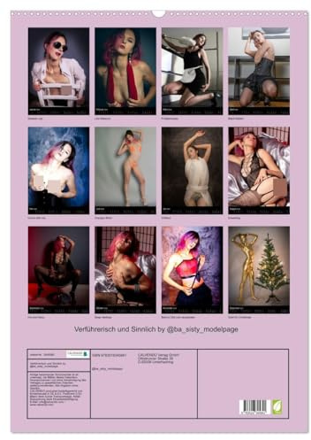 Verführerisch und Sinnlich by @ba_sisty_modelpage (Wandkalender 2026 DIN A2 hoch), CALVENDO Monatskalender: Erotik Kalendar (CALVENDO Erotik)