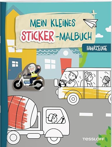 Mein kleines Sticker-Malbuch. Fahrzeuge / Ausmalen und Stickern mit Feuerwehrautos, Helis, Booten und vielen weiteren coolen Fahrzeugen / Mit vielen ... Kinder ab 4 Jahren (Malbücher und -blöcke)