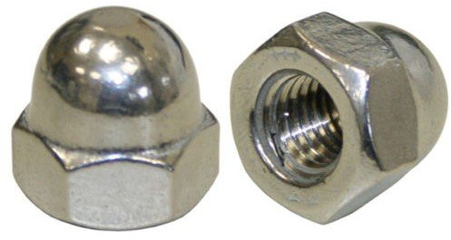 Bayram® 10 Stck Hutmuttern Edelstahl DIN 1587 Muttern V2A DIN1587 VA hohe Hutmutter A2 Sechskant (M24)