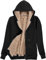 AOTORR Ladies Plain Hoodie Winter Warm Fleece Lined Zip Up Hooded Sweatshirt Jacket Coat for Women, L, Black