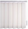 Sonnenschutz-HH® - Lamellenvorhang weiß Leinenoptik mit Streifen lichtdurchlässig - Breite 100 cm x 120 cm Höhe - Lamellenbreite 127mm Vertikaljalousie Vertikalanlage Schiebevorhang