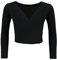 Aquarti Mädchen Ballett Bolero Wickeljacke Langarm, Farbe: Schwarz, Größe: 134