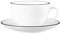 Seltmann 001.758875 Modern Life Black Line Milchkaffeetasse mit Untertasse, 0.37L