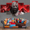 ERSHA Moderne Gott Und Krieg Leinwand Kunst 5 Stück Home Decor Artwork Hd-Druck Kratos Bild Poster Wandkunst Im Wohnzimmer Gerahmt(Gerahmt)