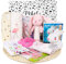 PEKEL'S Geschenkbox für Neugeborene | Newborn Baby Layette | Unisex Baby Basket mit Babydecke, Kleidung, Plüschtier und essentiellem Zubehör | Geschenkset für BabyShower & Geburt (Rosa)
