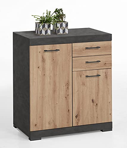 FMD 4020-202 Kommode Bristol B/H/T Ca. 80x90x50 cm in Matera/Eiche Artisan