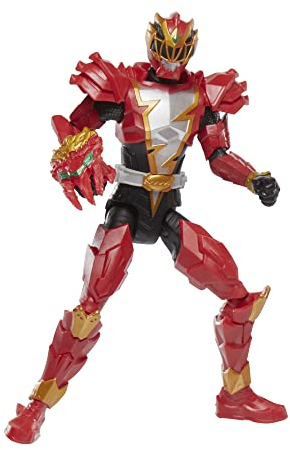 Power Rangers Dino Fury Dino Knight Red Ranger 6-Inch Action Figure Toy with Dino Fury Key and Dino-Themed Accessory for Kids Ages 4 and Up
