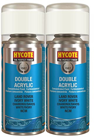 Hycote XDLR601 Land Rover Ivory/Chamonix Davos White 150ml *2