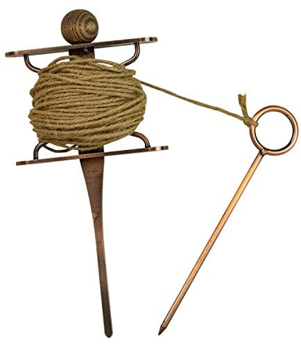 Woodside 25m Stainless Steel Garden String Planting Row Marker, Allotment Line Jute Rope