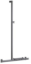 Barre de douche en T ou L Arsis - Anthracite - 129 cm