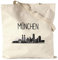 Hey!Print MÜNCHEN Skyline Jutebeutel Stoffbeutel Canvas Souvenir Andenken Deutsche Großstädte Motiv Stadt Silhouette Geschenkidee Umzug