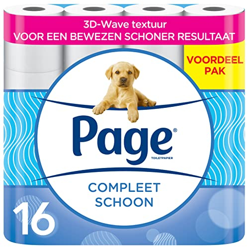 Page Toilettenpapier - Komplett sauberes Toilettenpapier - 16 Rollen - Vorteilspack