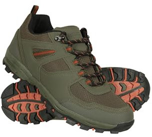Mountain Warehouse McLeod Mens Shoes - Lightweight All Season Shoes, Durable Walking Shoes, Breathable Hiking Shoes, Mesh Lining Running Shoes - for Travelling, Camping Khaki Adult Shoe Size 11