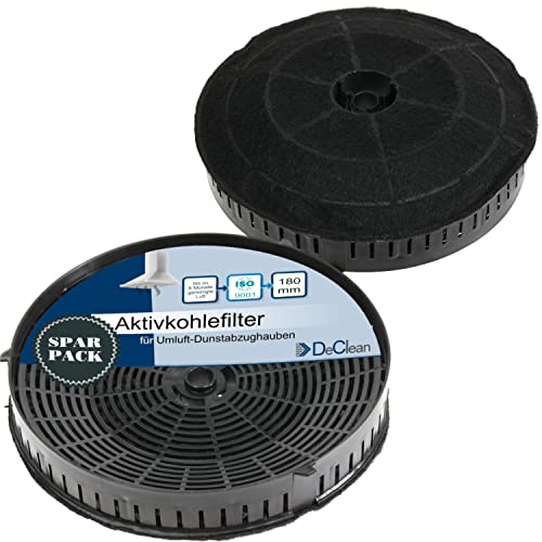 DeClean Aktivkohlefilter Filter Dunstabzugshaube kompatibel mit Elica cfc0140343 cfc0038668 AEG 4055171138 4055217501 Bauknecht Whirlpool 48400008824