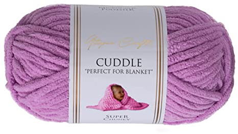 Utopia Crafts Cuddle Super Chunky Chenille Soft Yarn for Knitting and Crochet, 100g - 60m (Lavender)