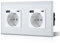BSEED Schuko Wand Doppelt Steckdose mit 20W USB & Typ C Schnellladegerät Glas 3 in 1 Unterputz Wandsteckdose Ladeleistung und USB C Adapter Aufladestation, Einfache Installation Weiß