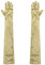 Agoky Damen Pailletten Handschuhe Abendhandschuhe Ellenbogen Lang Party Hochzeit Braut Armstulpen Fäustlinge Gloves Gold Einheitsgröße
