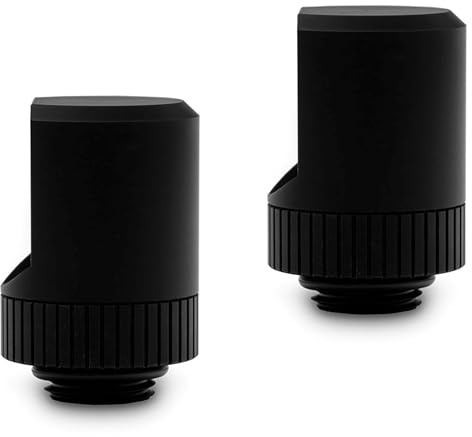 EKWB EK-Torque 90 Degree Angled Rotary Fitting, Black, 2-pack