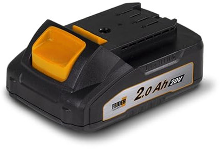 FEIDER Batterie 20 V Lithium 2 Ah Recharge Rapide, Indicateur de Niveau, Compatible Plateforme 1, Temps de Charge 60 Minutes – FB2A