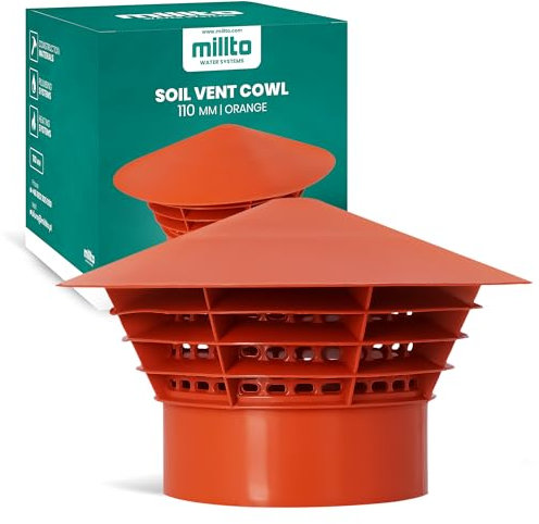 Cubierta De Lluvia Tapa De Ventilación Del Tejado (110 mm | Naranja)