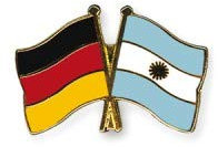 Freundschaftspin pins Deutschland - Argentinien Flagge Fahne Anstecker Button Metall NEU Anstecknadel