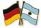Freundschaftspin pins Deutschland - Argentinien Flagge Fahne Anstecker Button Metall NEU Anstecknadel