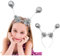 Ljevandria Alien Haarreif Alien Kostüm Damen Silber Glänzend Accessoire für Space Girl Kostüm oder Karneval Fasching Halloween Party Kostüm