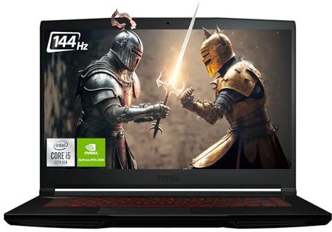 MSI Thin GF63 Gaming Laptop, 15.6 FHD Display, Intel Core i5-12450H. 16 GB DDR4 RAM, 1 TB PCIe SSD, NVIDIA GeForce RTX 2050, Backlit Keyboard, Windows 11 Home, Black