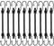 JunGG Spanngummi mit Haken - Expander mit Haken 10er-Set 30cm Gepäckspanner Spanngurte Gummispanner für Gepäck Camping Ladesicherungen Motorrad Dachträger Outdoor