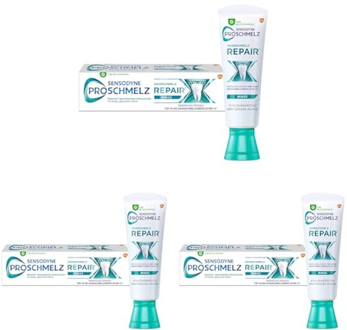 Sensodyne ProSchmelz Repair Zahncreme, tägliche Zahnpasta mit Fluorid, 1x75ml, repariert nachweislich durch Säuren geschwächten Zahnschmelz (Packung mit 3)