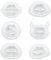 Luejnbogty 6PCS Resin Moulds, Epoxy Silicone Lip Mould 3D for Resin Casting Crafts DIY Keychain Making Pendants Ornaments Decoration White
