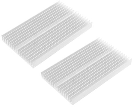 LT Easiyl Confezione da 2 100 mm x 60 mm x 10 mm dissipatore di calore in alluminio dissipatore di calore dissipatore di calore alette per computer di alimentazione IC dispositivo elettrico