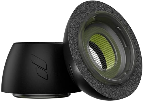 Proof Labs HyperFoam-Ohrstöpsel aus Memory-Schaum für AirPods Pro 1. und 2. Generation, patentierter Komfortkern für verbesserte Passform und Geräuschunterdrückung, rutschfeste Ersatzknospen (S/M/L,