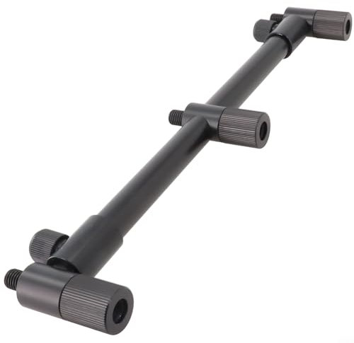 Einziehbare Angelrutenablage für Bissanzeiger, stabile Halterung aus Aluminiumlegierung (3 Köpfe)