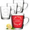 polar-effekt Teetasse 340 ml aus Glas 4er-Set mit personalisierter Gravur - Trinkglas mit Namen - hitzebeständiger Becher für Kaffee, Tee und Espresso