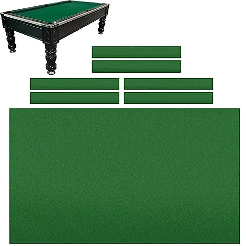 Stakee 1set 9ft Billard Pool Tischdecke Kissen Streifen Snooker Tuch Filz Premium Billardtisch Abdeckung Snooker Tuch Filz Set