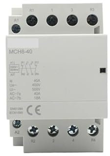 QMIQXIWS MCH8-40 4P 40A 220V 400V~ 50/60HZ Din Rail Household ac Modular contactor ZUZAOJUYIN(2NO 2NC)