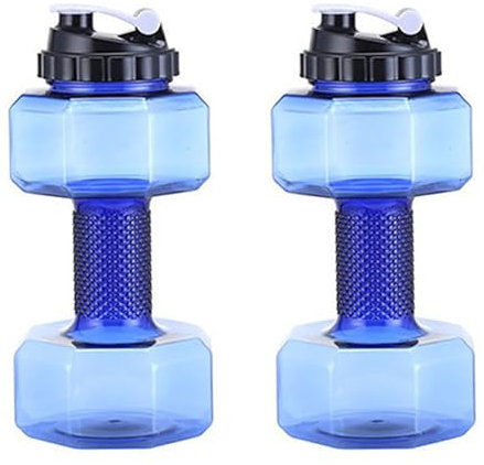 Aurgiarme Hantel-Wasserflasche, großes Fassungsvermögen, für Sport, Hantelform, Wasserflasche für Damen und Herren