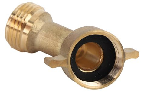 HWGING 45-Grad-Wasserschlauch-Winkelstück mit Filter, Wohnmobil-Wasserschlauch-Adapter für Wohnmobil-Reiseanhänger, 3/4 Zoll NPT