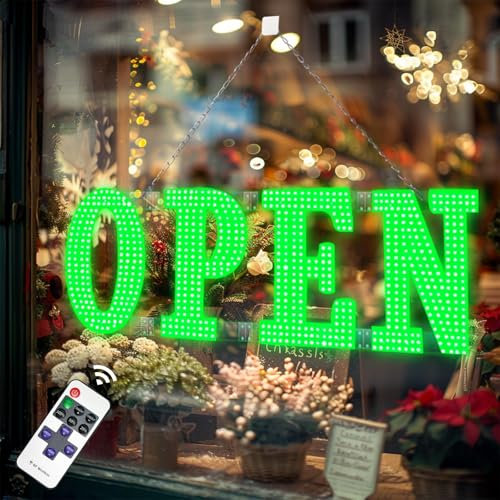 LemonNova LED Open Sign flashing green