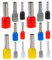 FELTECHELECTR Crimp Connector 1200pcs Round Terminal Connectors Insulated Crimp Connectors Set Copper Wire Terminals for Car Amplifier Power Wire Terminal Connectors Kit