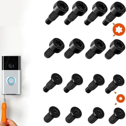 Ring Doorbell Screws, 20pcs Video Ring Doorbell Screws Replacement, T5 T16 Video Doorbell Screws, Spare Ring Doorbell Security Screws Door Bell Kits